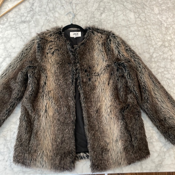 Jack by BB Dakota faux fur jacket -medium - Picture 1 of 4